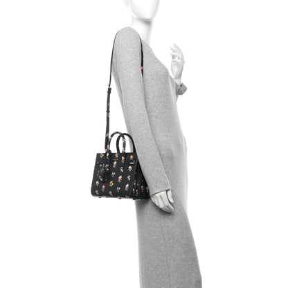 Saint Laurent Calfskin Prairie Printed Nano Sac De Jour Black 2 of 10