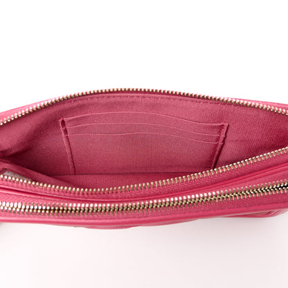 Chanel Caviar Quilted CC Filigree Clutch With Chain Red 6 of 14