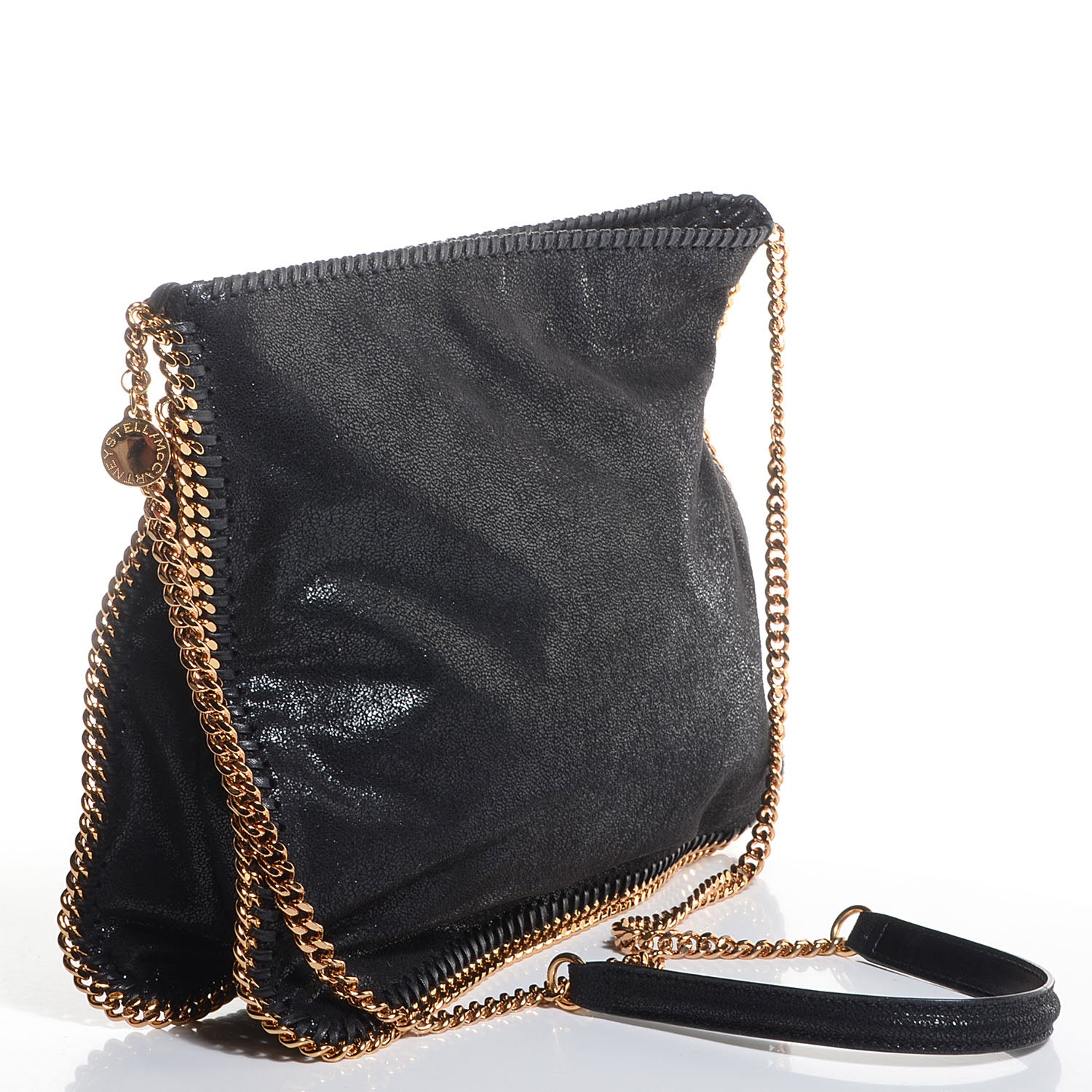 Stella McCartney Faux Leather Shaggy Deer Medium Falabella Crossbody Bag Black 3 of 6