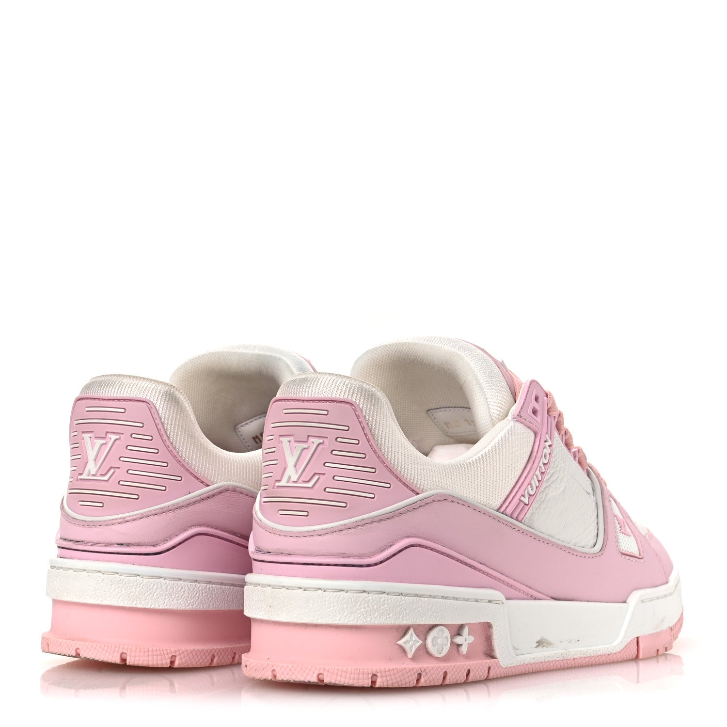Louis Vuitton Calfskin Monogram Womens LV Trainer Sneakers 36.5 Light Pink 5 of 14