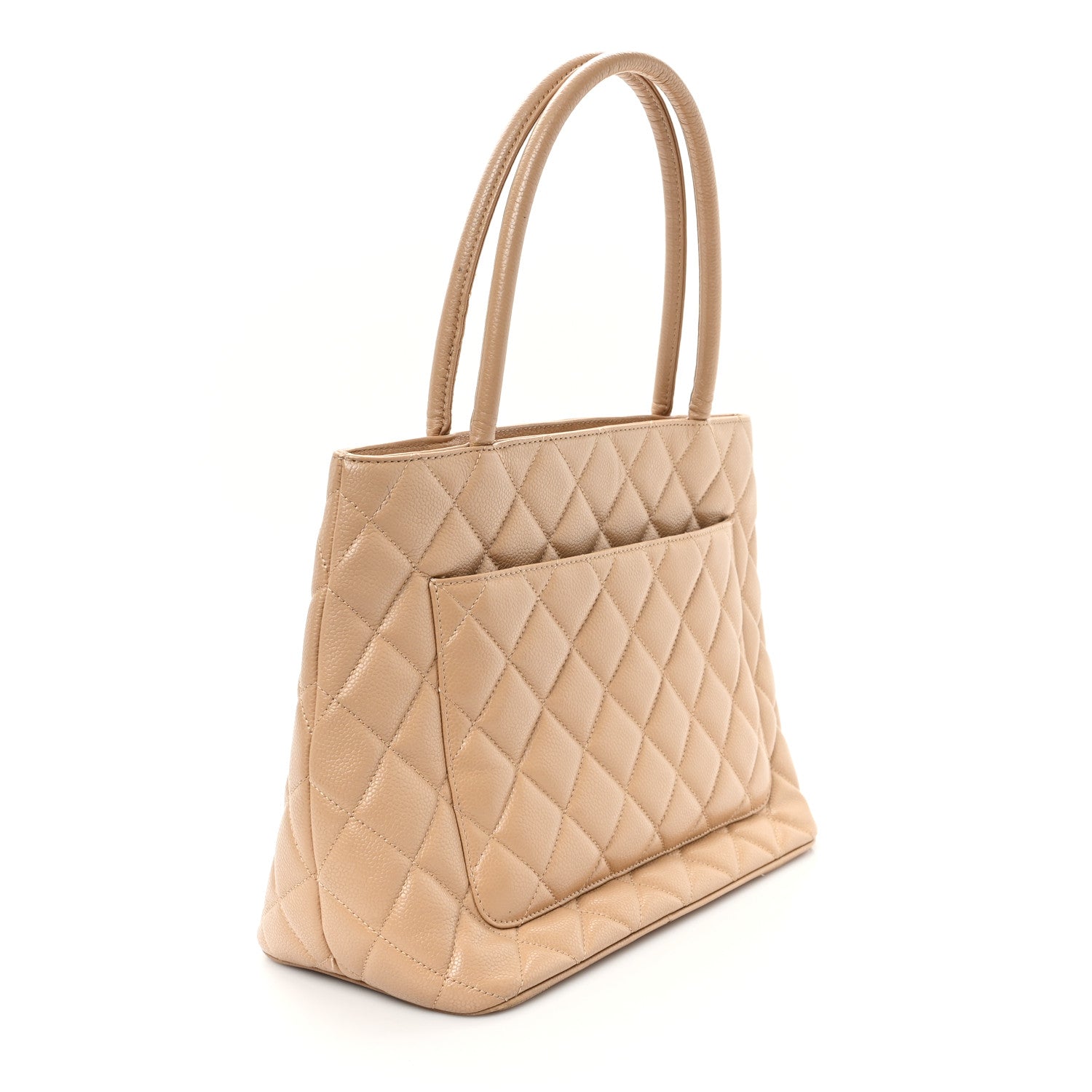 Chanel Caviar Quilted Medallion Tote Beige 3 of 13