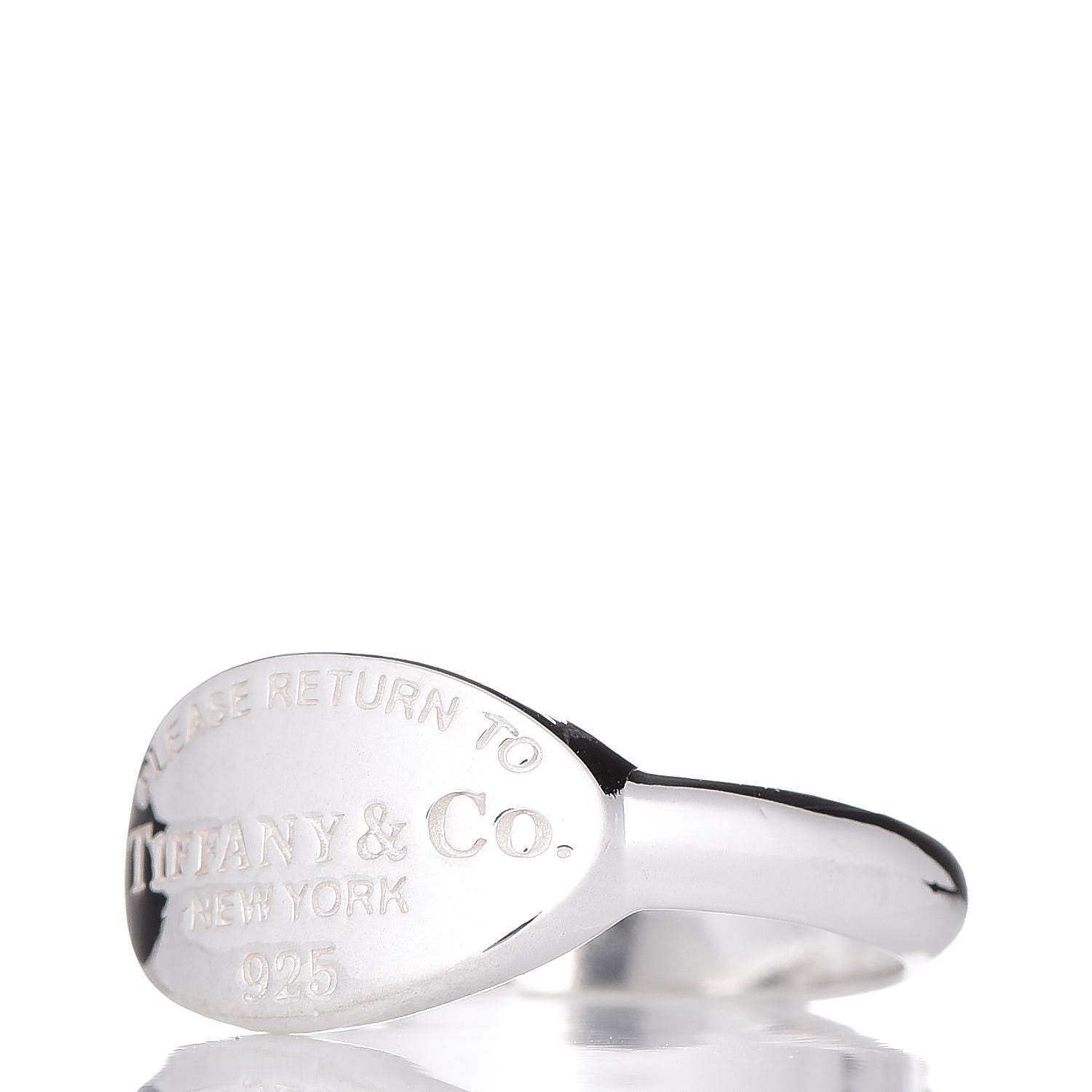 Tiffany Sterling Silver Return to Oval Ring 54 7 3 of 4