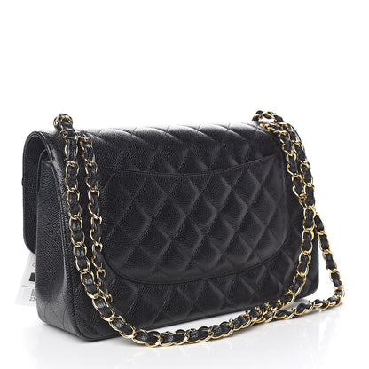 Chanel Caviar Quilted Jumbo Double Flap Black 3 of 12