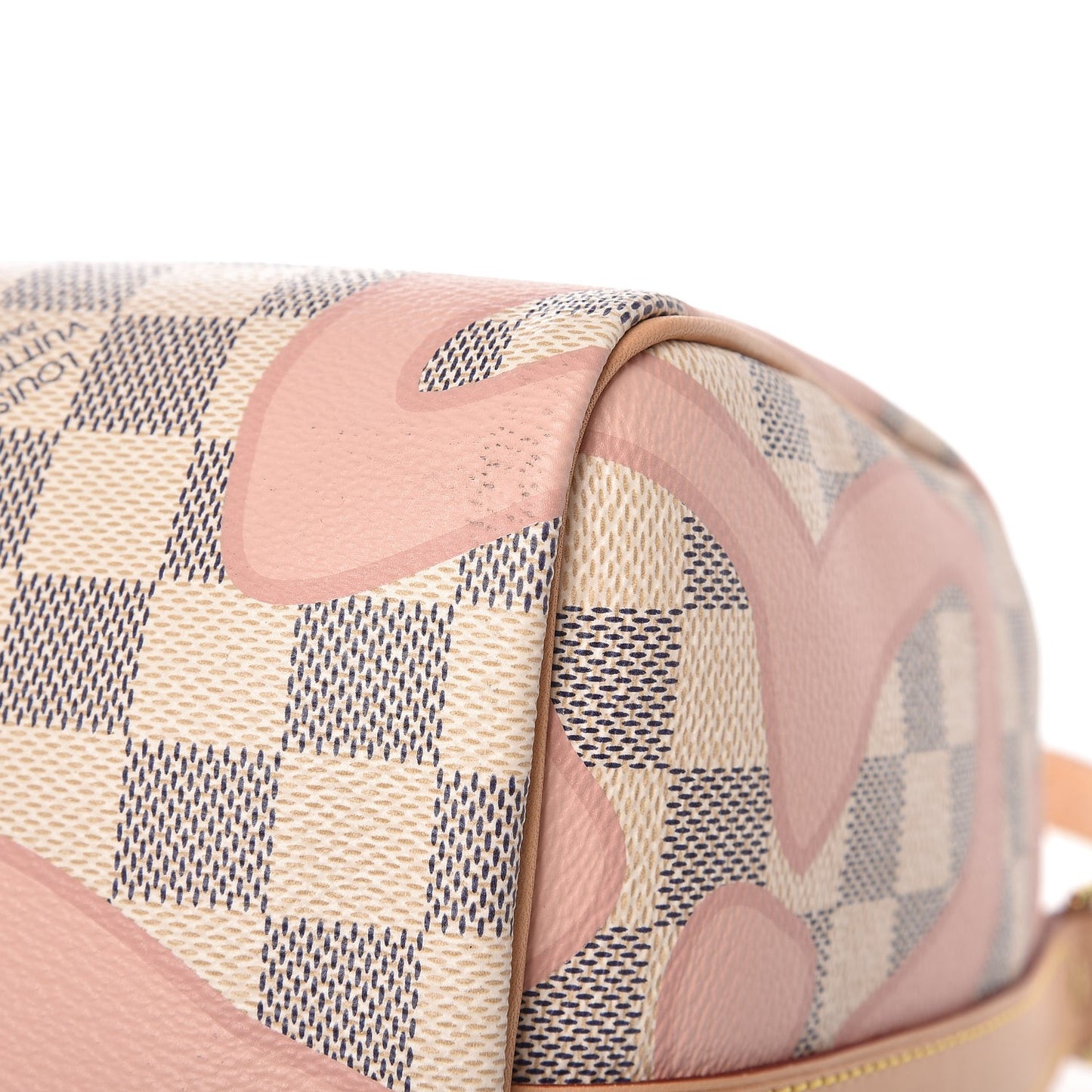Damier Azur Tahitienne Speedy Bandouliere 30 Rose Ballerine