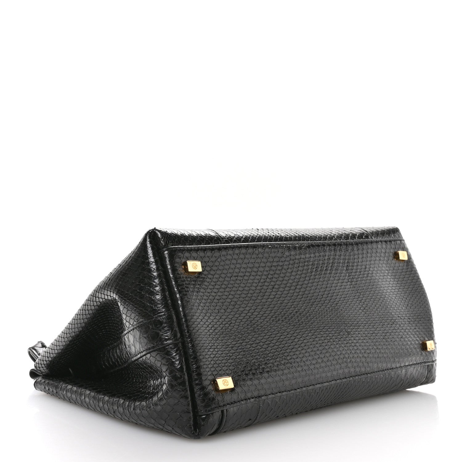 The Row Snakeskin Sidekick Black 4 of 9