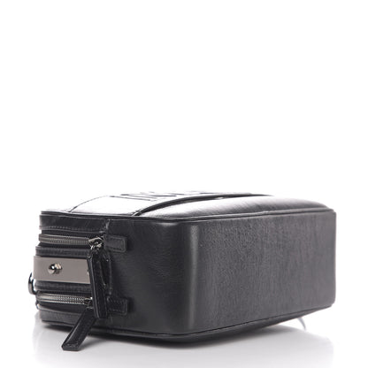 MCM Crushed Calfskin Logo Crossbody Bag Black 6 of 18