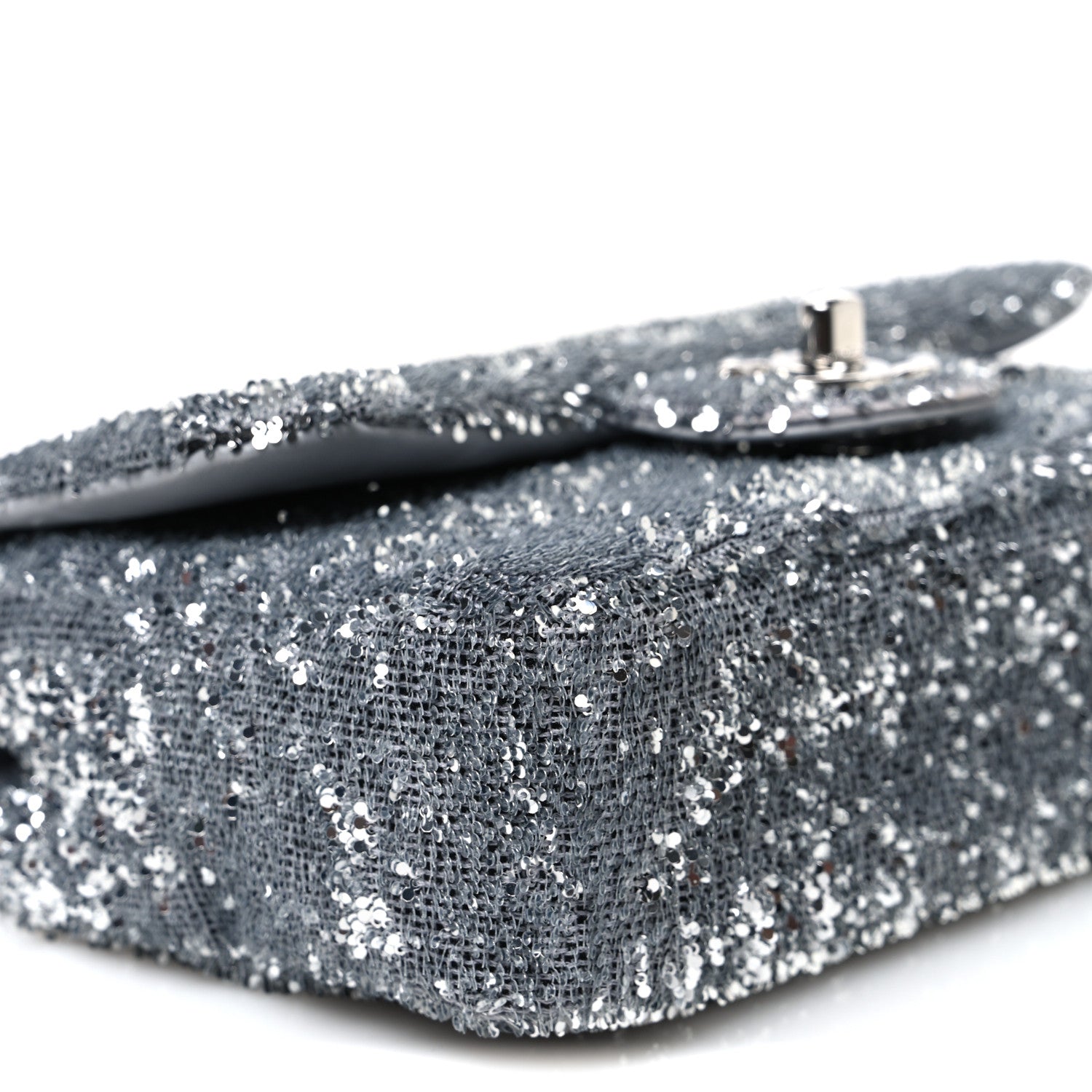 Chanel Sequin Mini Rectangular Flap Silver 9 of 11