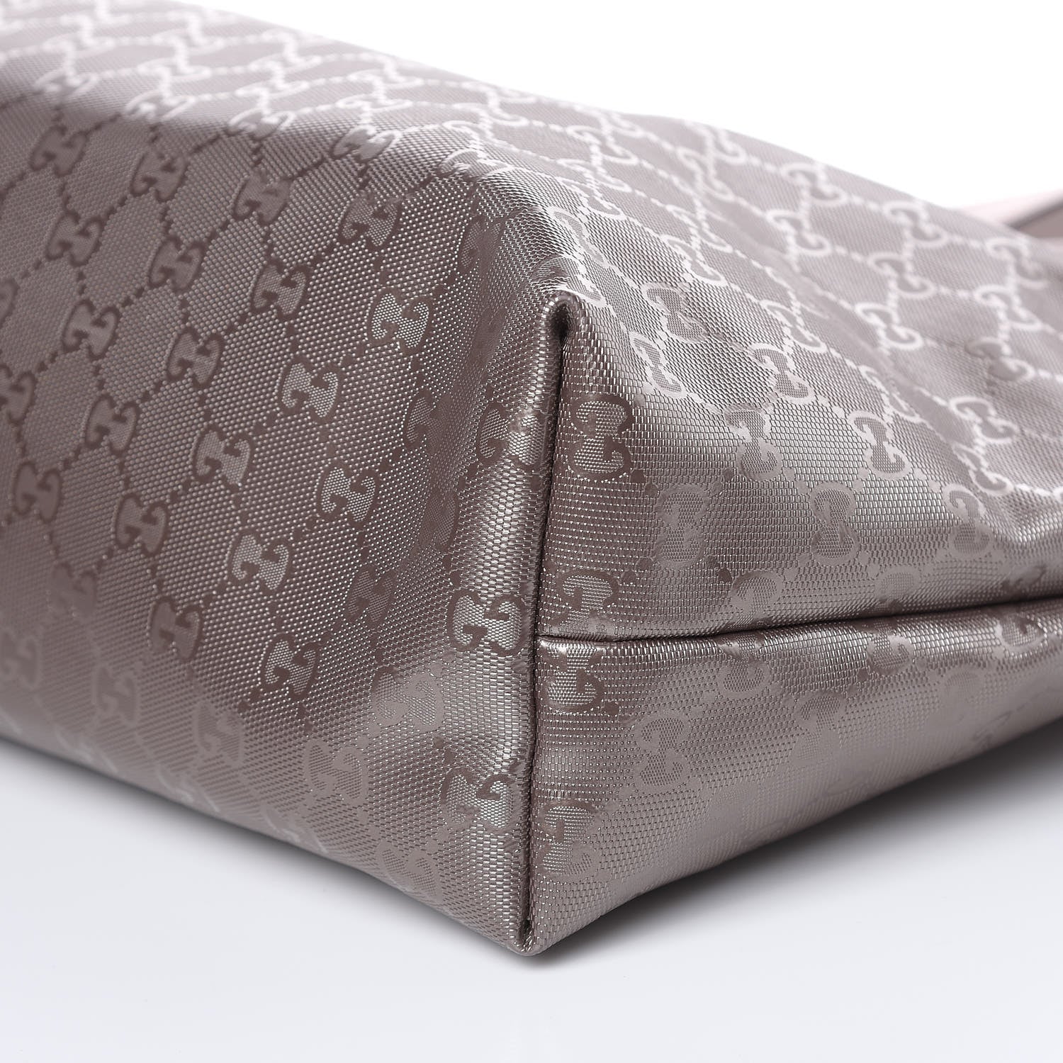 Gucci Imprime Monogram Medium Zippered Shopping Tote Pewter 9 of 11
