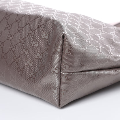 Gucci Imprime Monogram Medium Zippered Shopping Tote Pewter 9 of 11