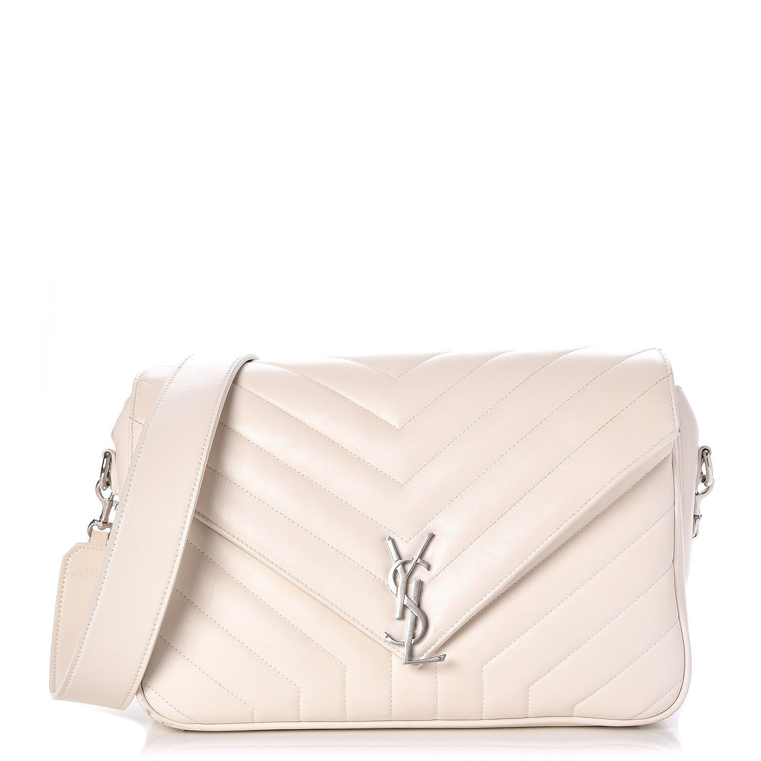 Saint Laurent Calfskin Y Quilted Monogram Loulou Shoulder Bag Porcellana 1 of 15