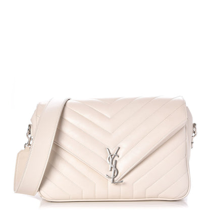 Saint Laurent Calfskin Y Quilted Monogram Loulou Shoulder Bag Porcellana 1 of 15