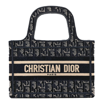 Christian Dior Velvet Oblique Mini Book Tote Blue Multicolor 1 of 12