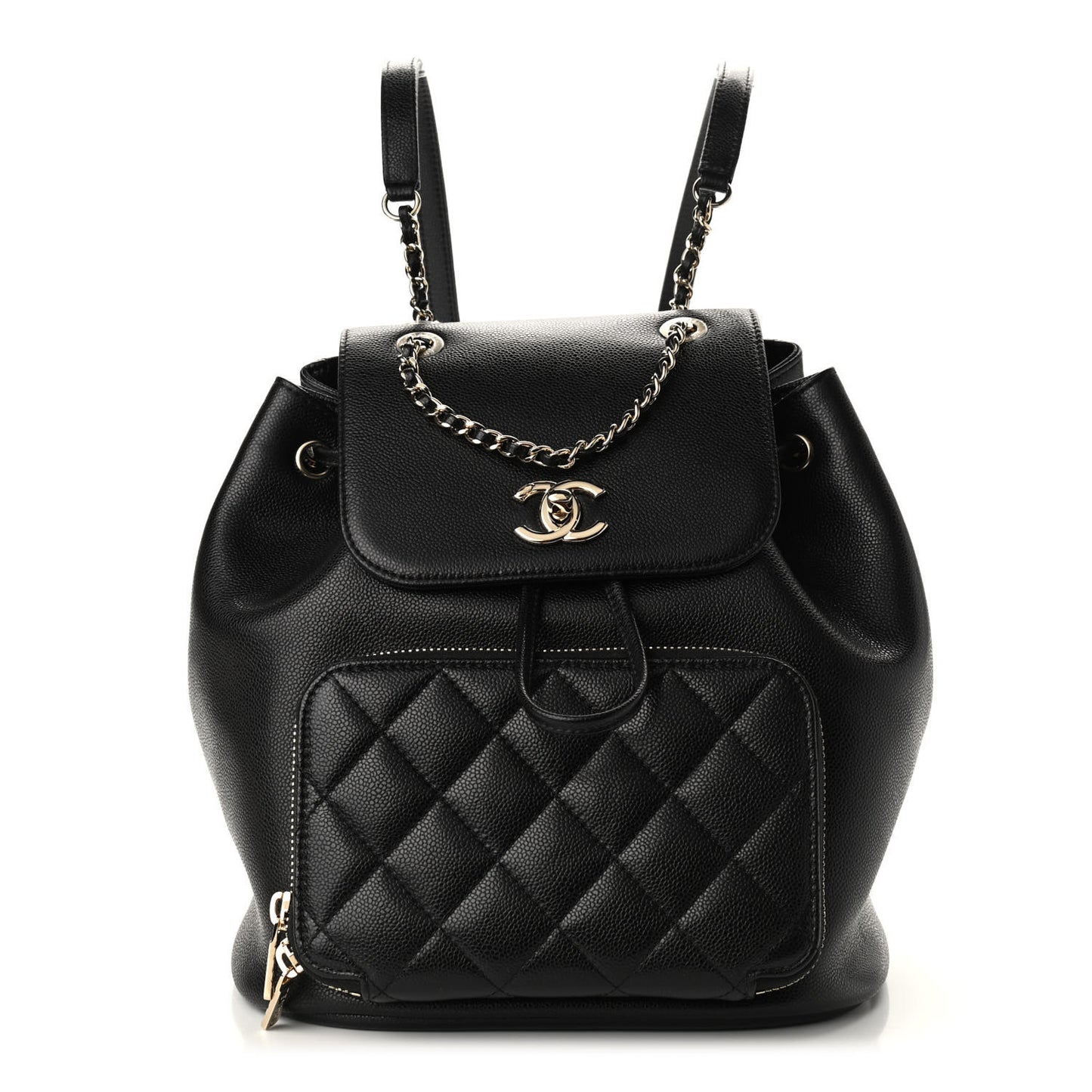 Caviar Quilted Business Affinity Backpack Black