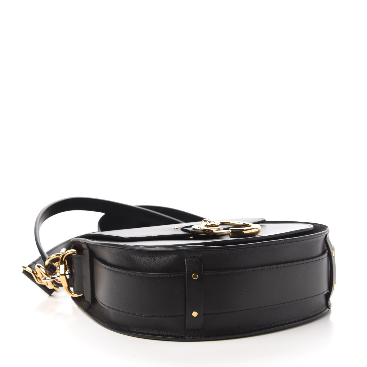 Chloe Calfskin Suede Large Tess Bag Black 4 of 10