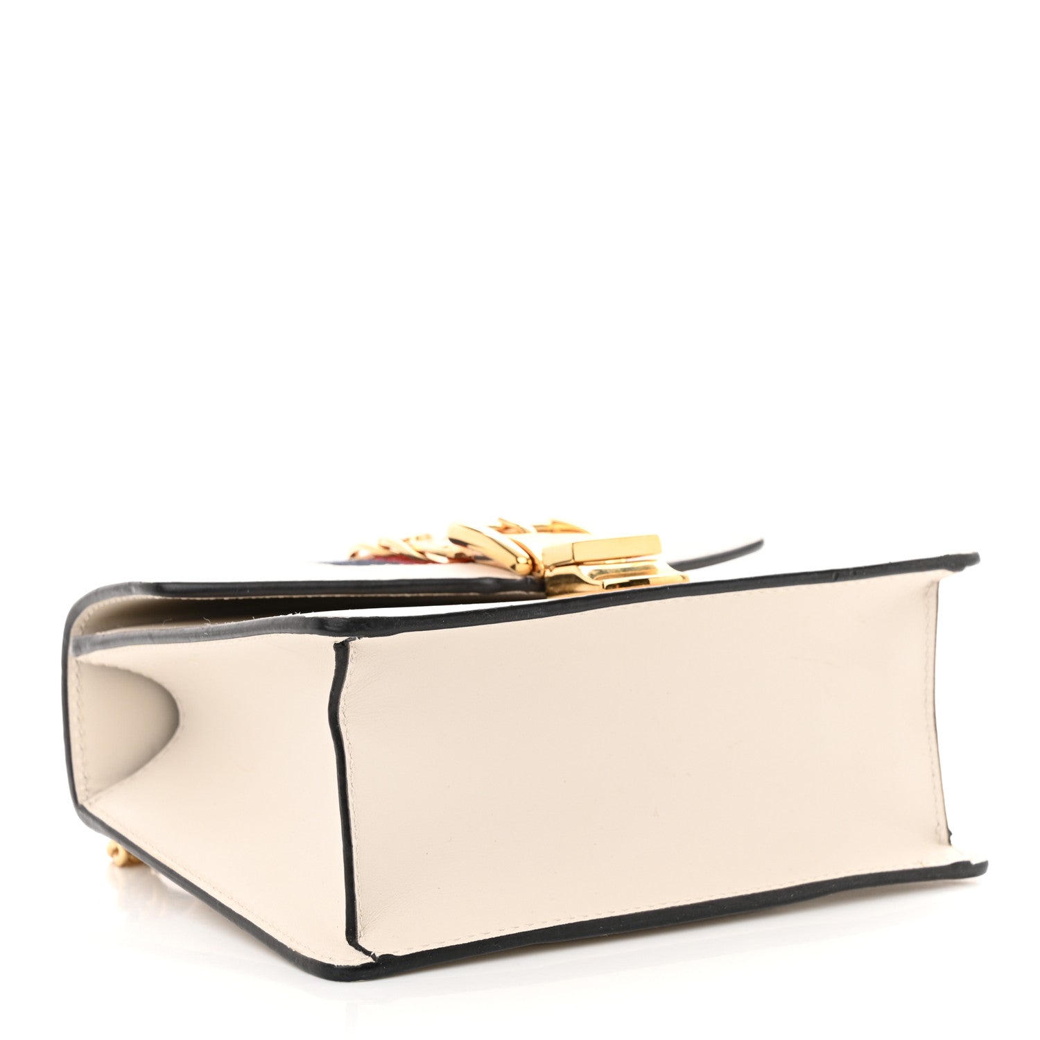 Gucci Calfskin Mini Sylvie Chain Shoulder Bag White 4 of 14