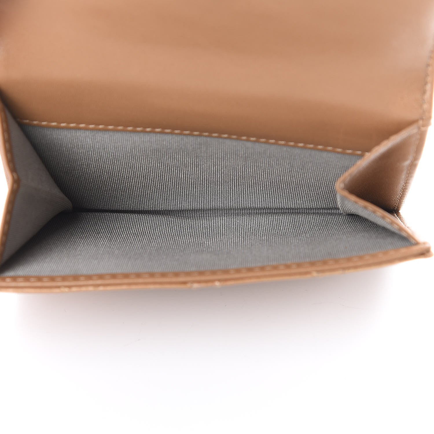 Chanel Metallic Patent Quilted Brilliant Compact Wallet Gold 5 of 9