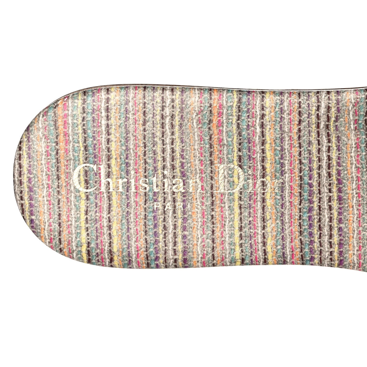 Christian Dior Lurex Romance Embroidered Dway Mules Slide Sandals 38 Metal Multicolor 8 of 9