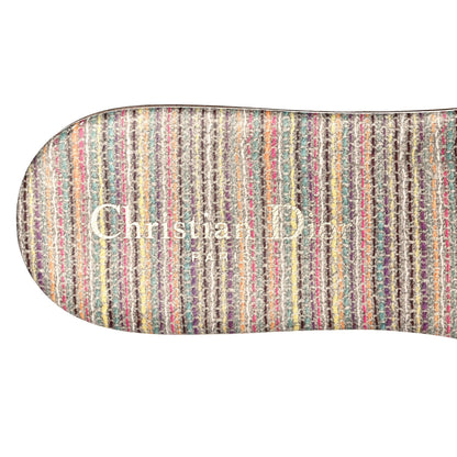 Christian Dior Lurex Romance Embroidered Dway Mules Slide Sandals 38 Metal Multicolor 8 of 9