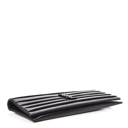 Saint Laurent Calfskin Monogram Smoking Clutch Black 4 of 10