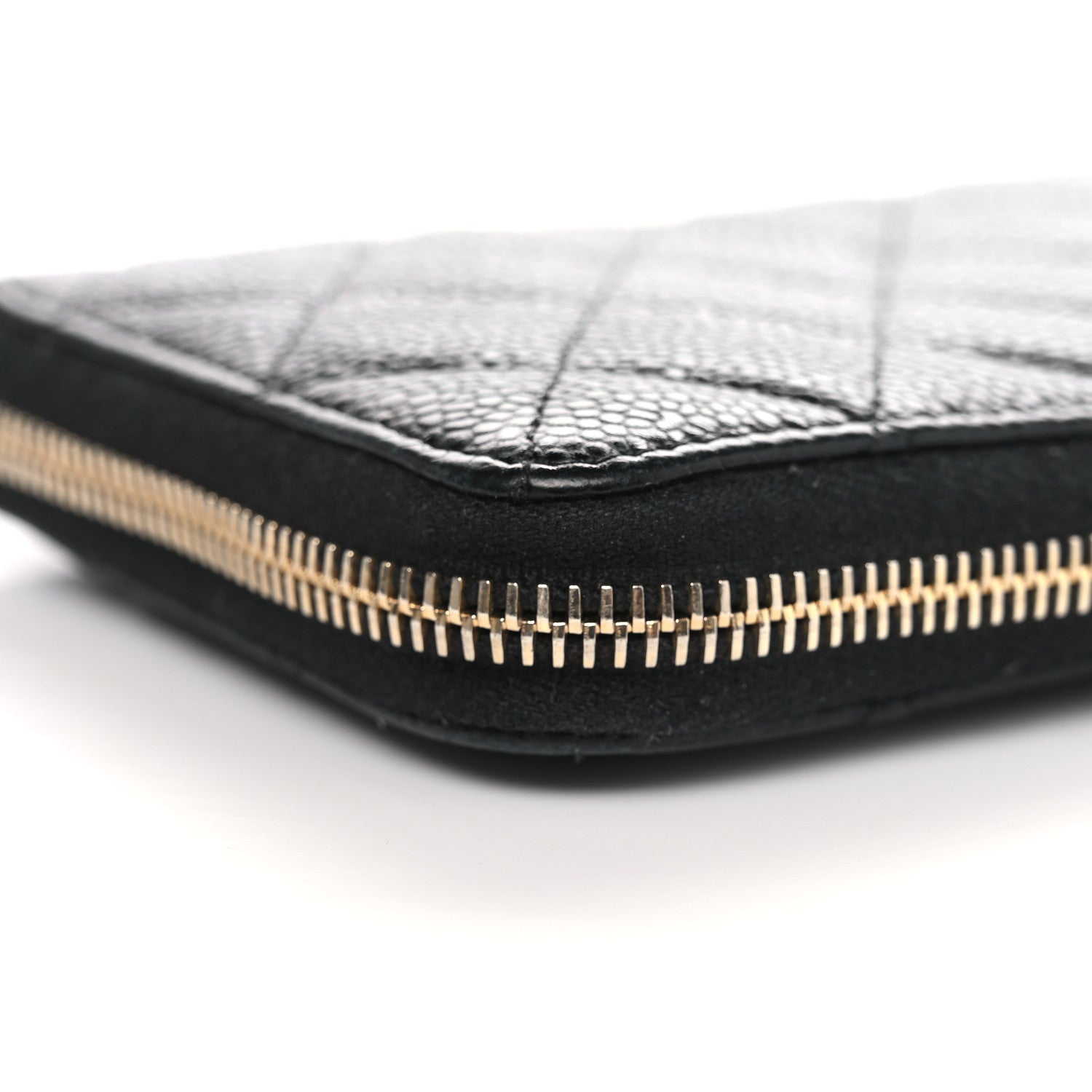 Chanel Caviar Quilted Large Gusset Zip Around Wallet Black 11 of 15