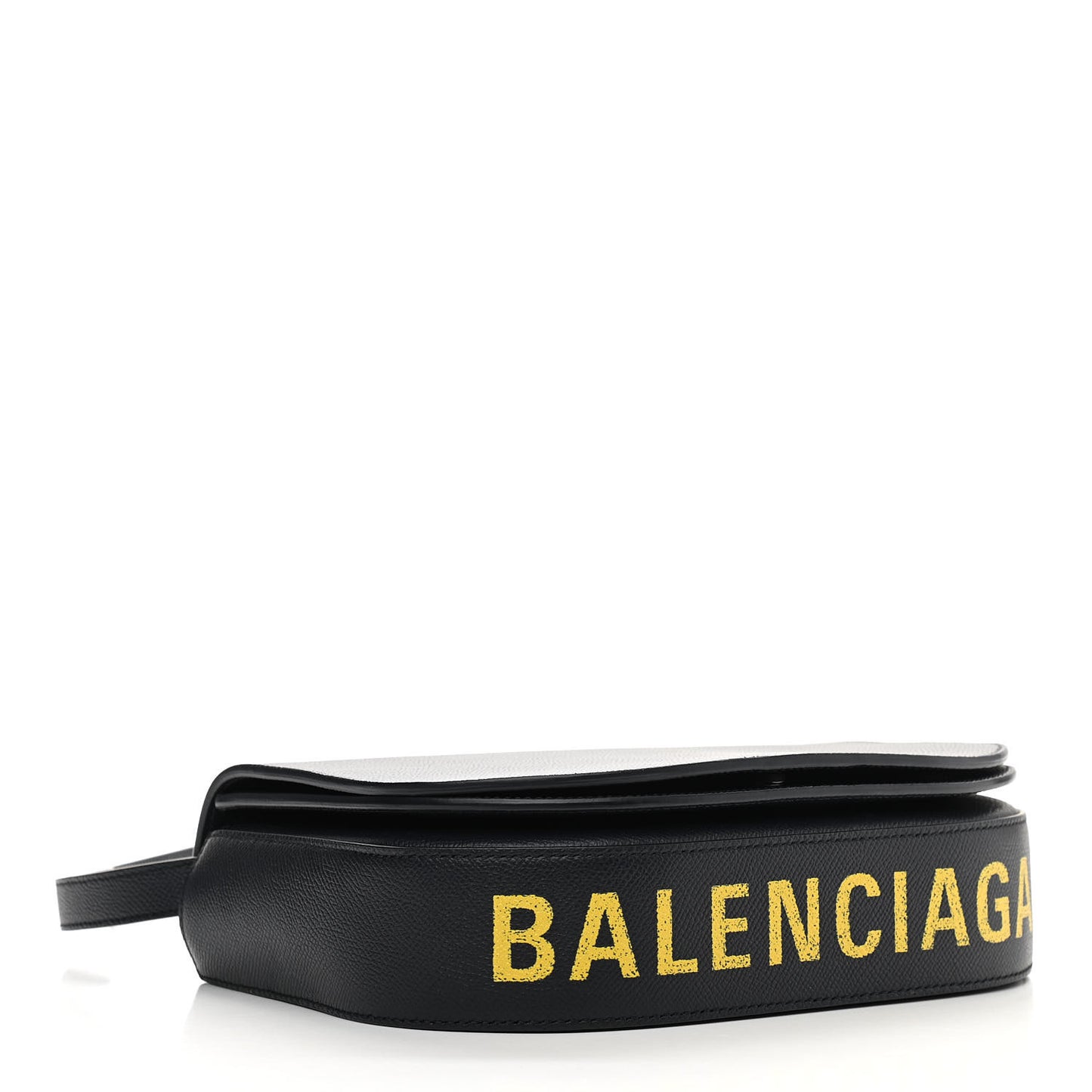 Signature Grained Calfskin Logo S Ville Day Bag Bleu Tempete Jaune