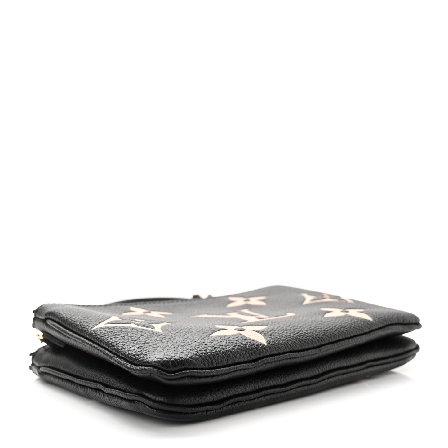 Empreinte Monogram Giant Double Zip Pochette Black Cream