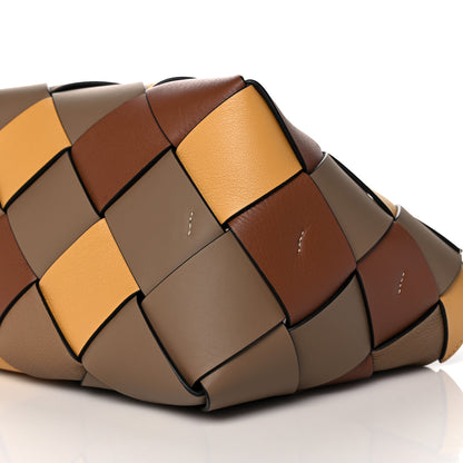 Loewe Calfskin Small Woven Basket Surplus Bag Hazelnut Camel 10 of 11