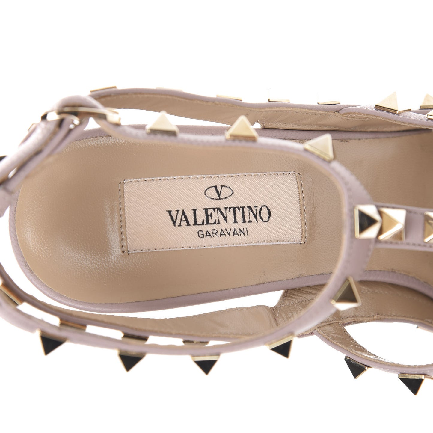 Patent Rockstud Ankle Strap 100mm Pumps 37 Deep Rose Poudre