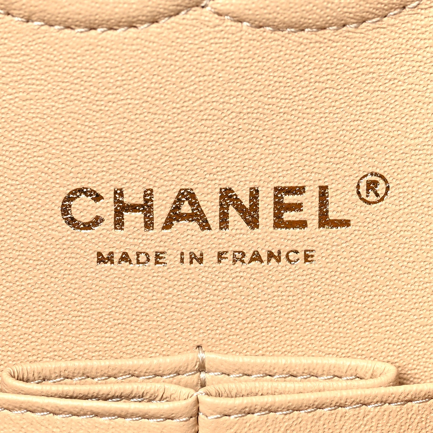 Caviar Quilted Medium Double Flap Beige Clair