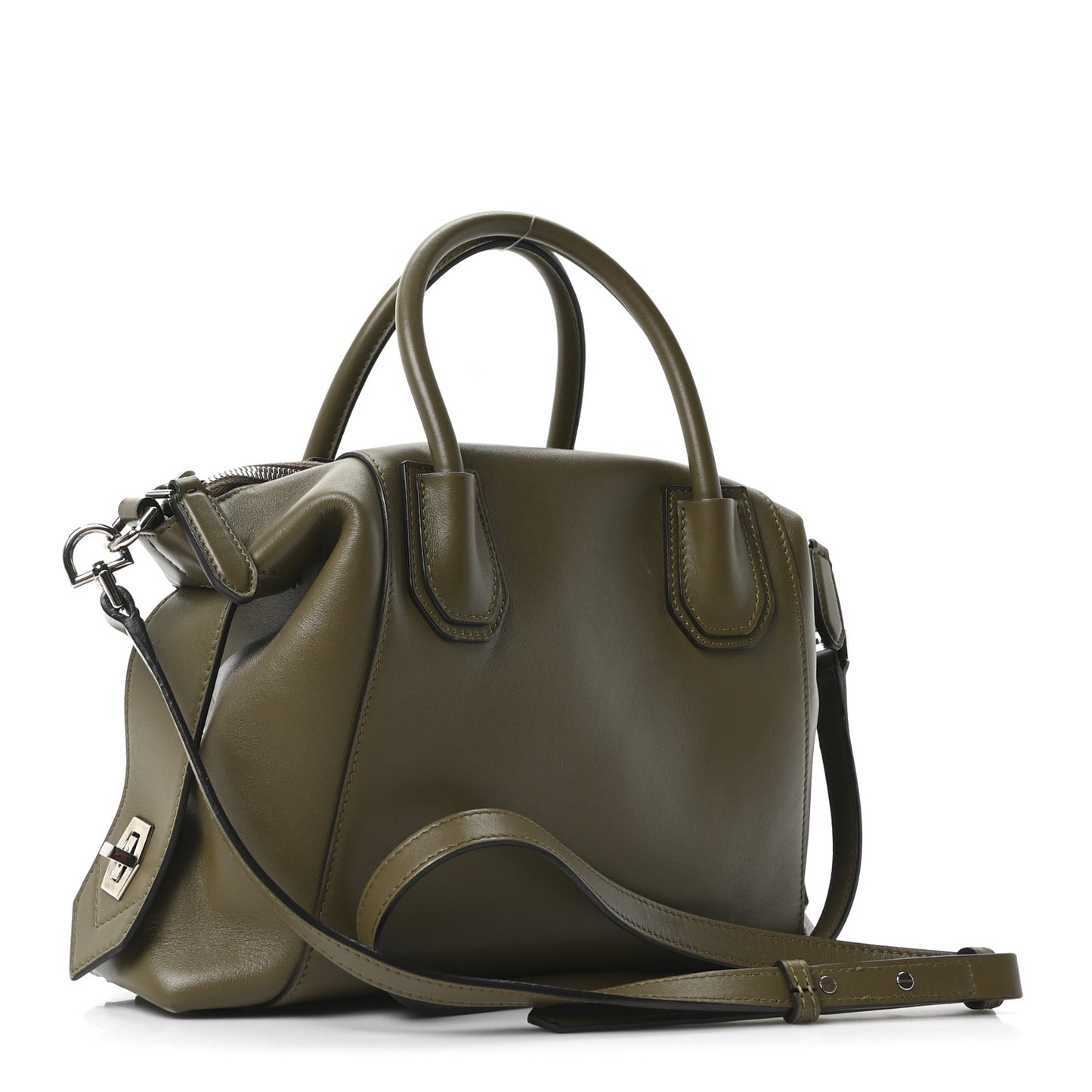 Smooth Calfskin Small Soft Antigona Dark Khaki