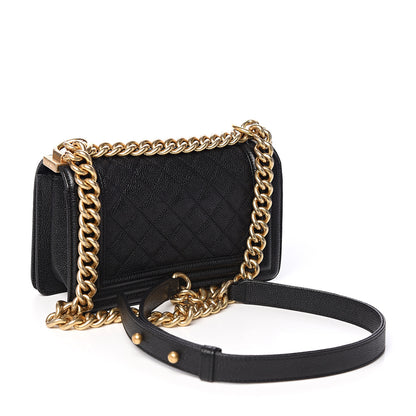 Chanel Caviar Quilted Small Boy Flap Black 2 of 9