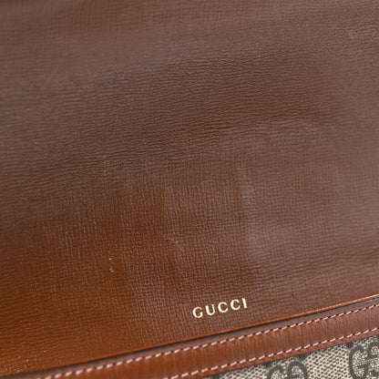 Gucci GG Supreme Monogram Web Mini Horsebit 1955 Shoulder Bag Beige Brown Sugar 12 of 12