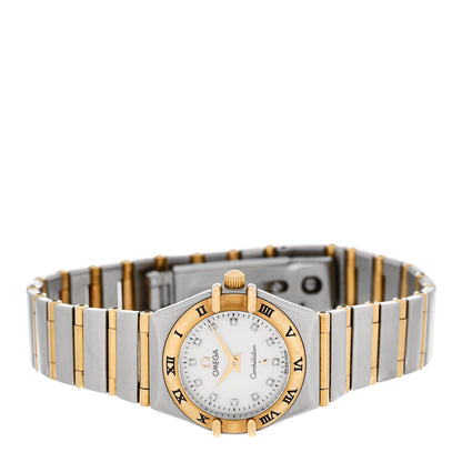 Omega Stainless Steel 18K Yellow Gold Diamond Mother of Pearl 22mm Constellation Quartz Watch 1262.75 2 of 5