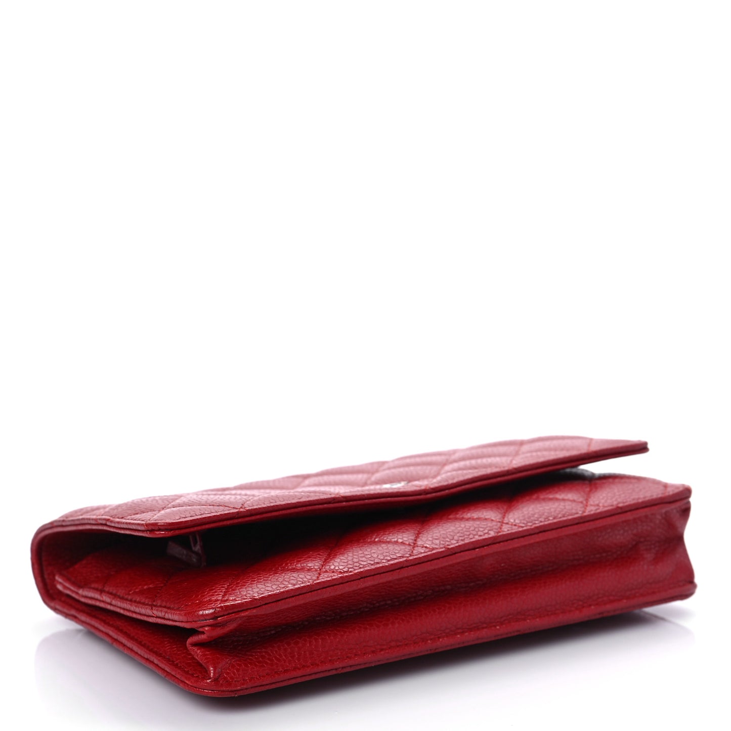 Caviar Quilted Wallet On Chain WOC Red