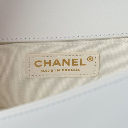 Chanel Calfskin Pearl Small Boy Flap White 6 of 16