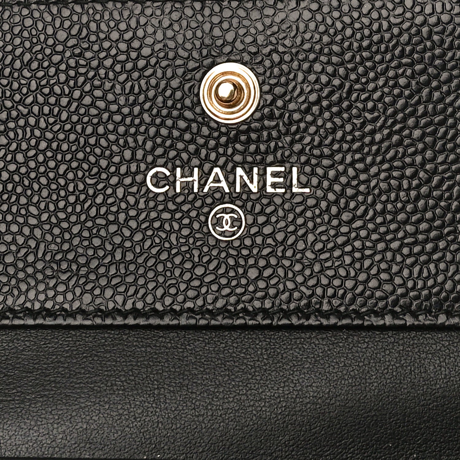 Chanel Caviar Chevron Quilted Boy Compact Wallet Black 6 of 12