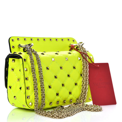 Valentino Garavani Calfskin Mini Rockstud Spike Shoulder Bag Lime 3 of 8