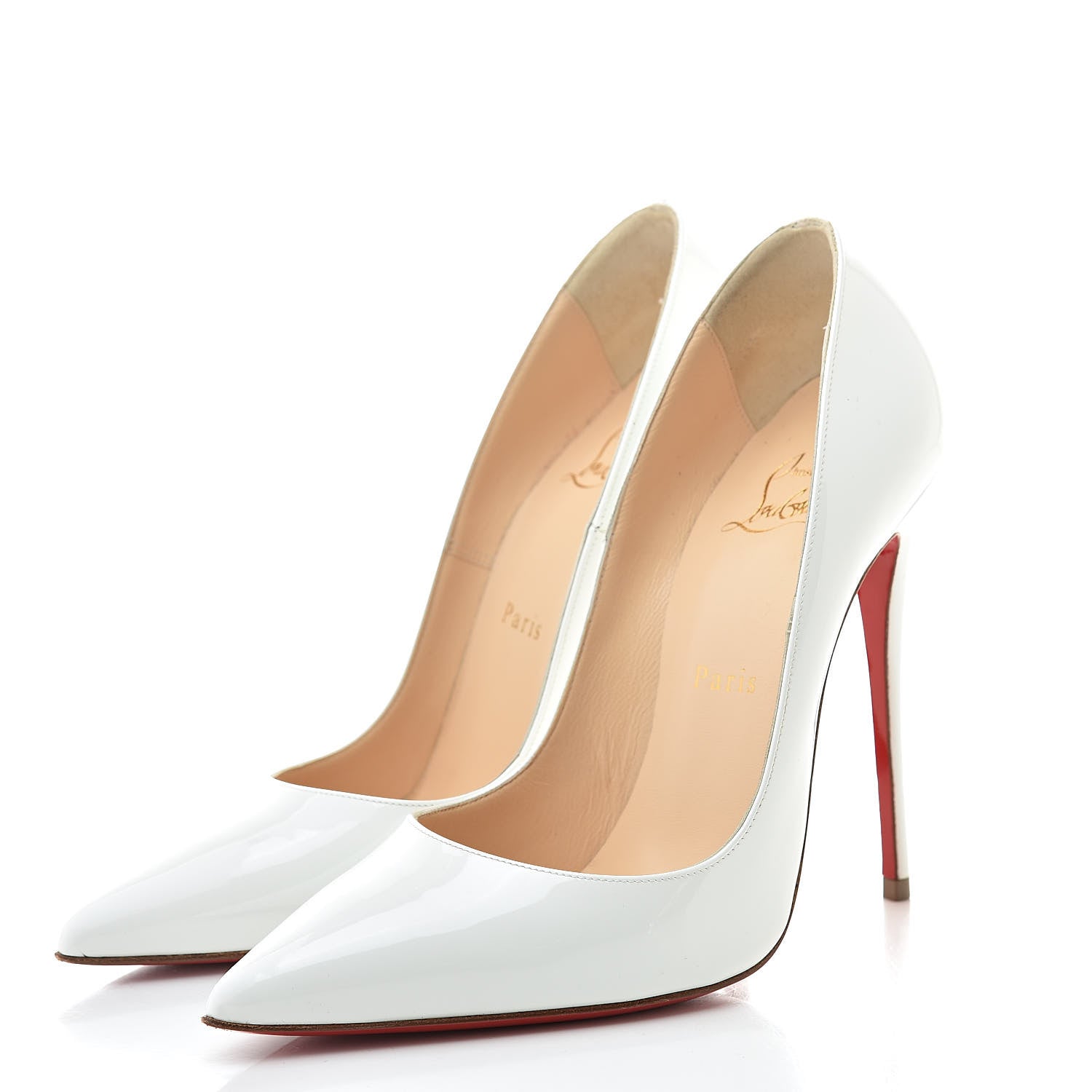 Christian Louboutin Patent So Kate 120 Pumps 37 White 3 of 13