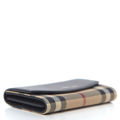 Burberry Calfskin House Check Chesam Card Case Black 4 of 7