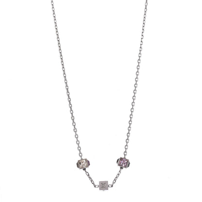 Louis Vuitton Swarovski Gamble Short Necklace Silver 1 of 6