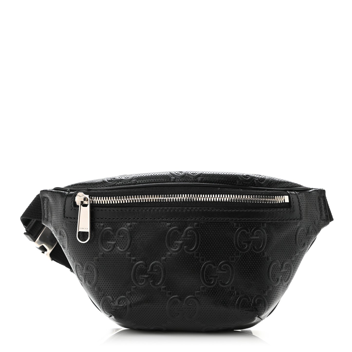 Calfskin GG Tennis Embossed Belt Bag Black