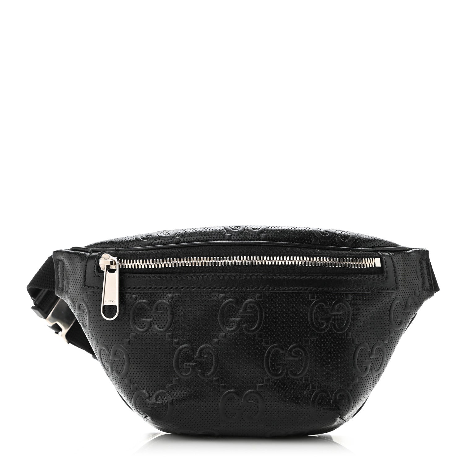 Gucci Calfskin GG Tennis Embossed Belt Bag Black 1 of 10