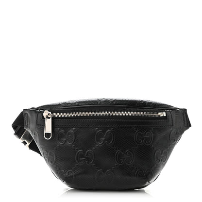 Gucci Calfskin GG Tennis Embossed Belt Bag Black 1 of 10