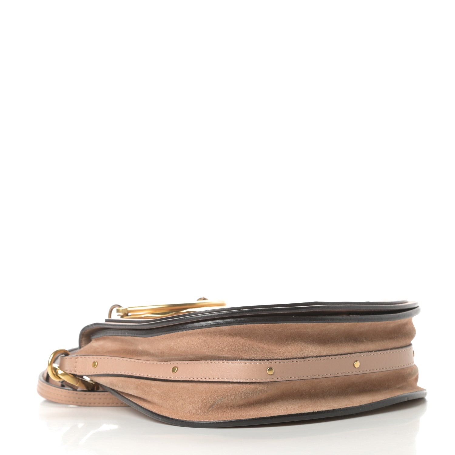 Chloe Calfskin Suede Medium Nile Bracelet Bag Biscotti Beige 4 of 15