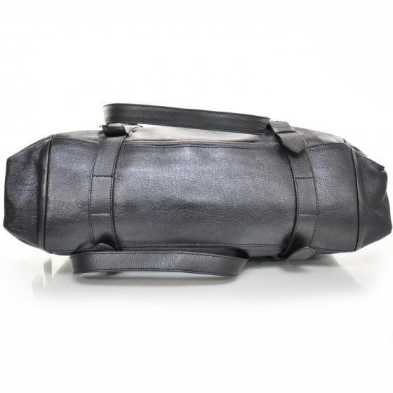 Leather Large New Look Satchel Metallic Black