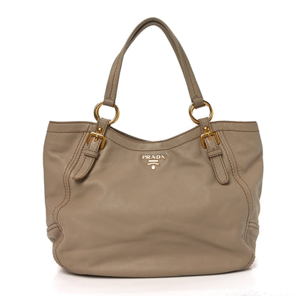 Prada Calfskin Medium Tote Beige 1 of 9