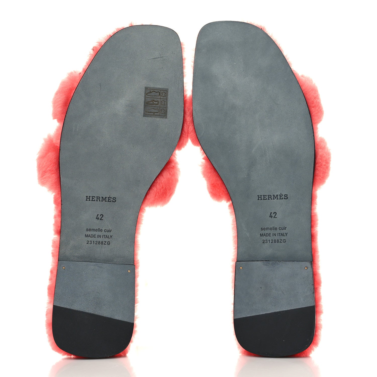 Hermes Woolskin Oran Sandals 42 Rose Du Desert 5 of 8