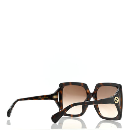 Gucci Acetate Square Frame Sunglasses GG0876SA Tortoise 4 of 8
