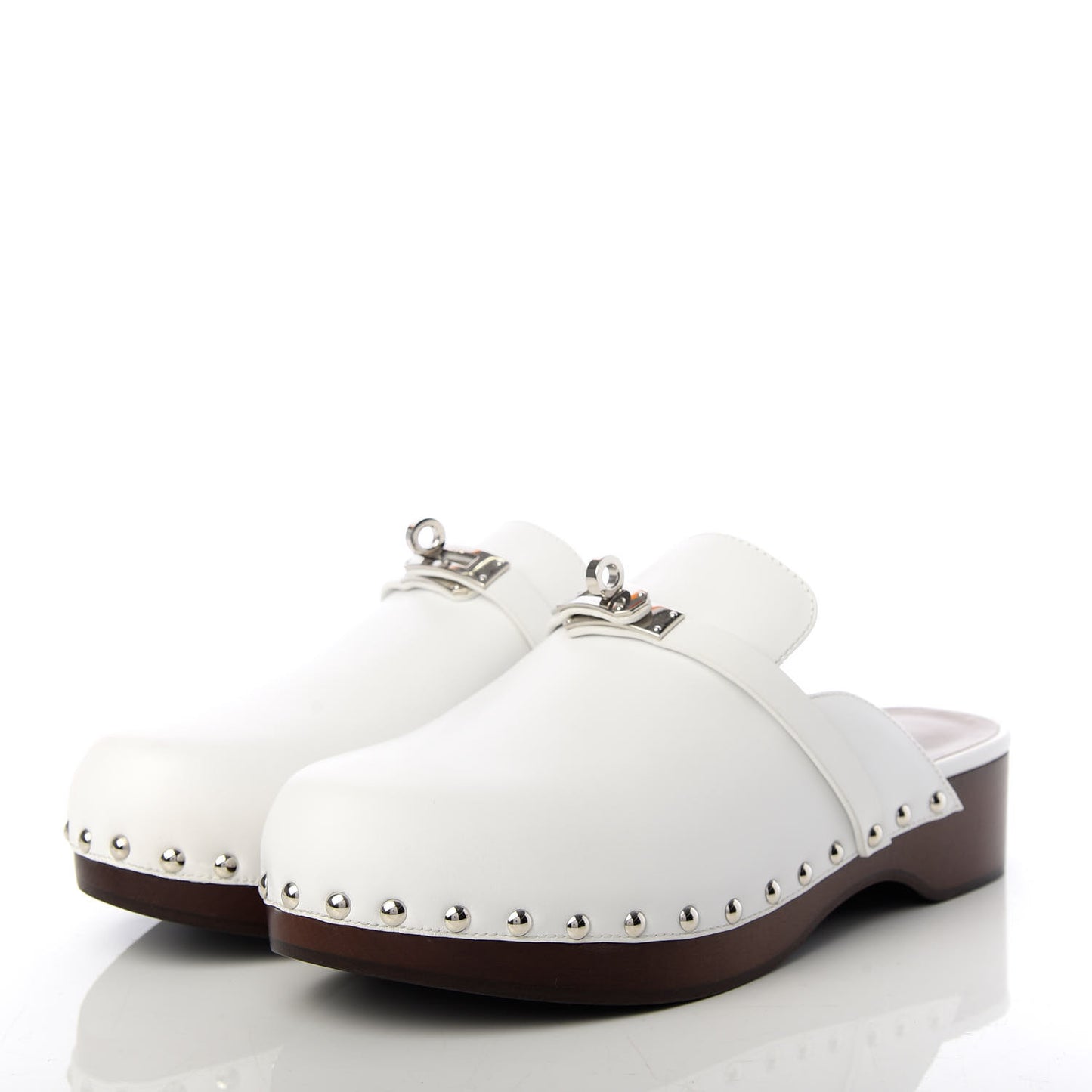 Calfskin Carlotta Mules 39 White