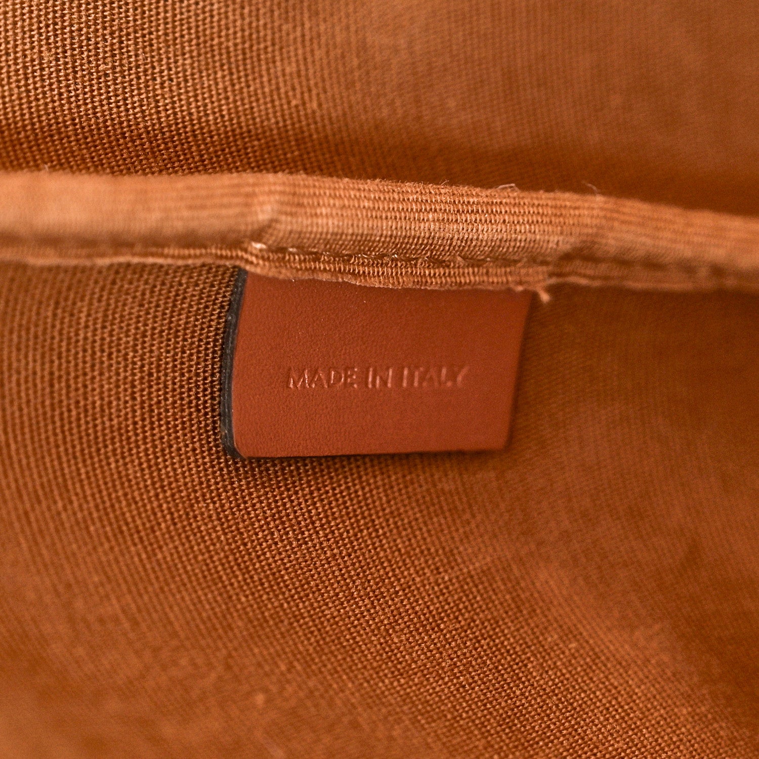 Celine Triomphe Canvas Calfskin Medium Bucket Bag Tan 7 of 12
